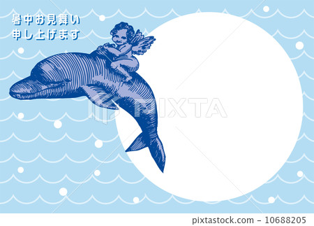 Angel's hot weather ride on a dolphin photo frame 10688205