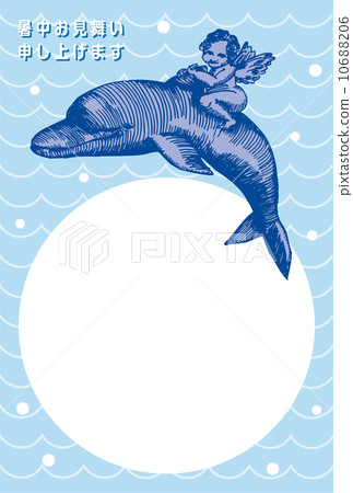 Angel's hot weather ride on a dolphin photo frame 10688206