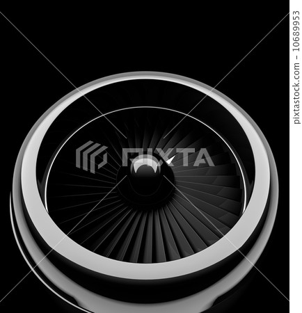 Front view of jet engine Front view of jet engine 10689953