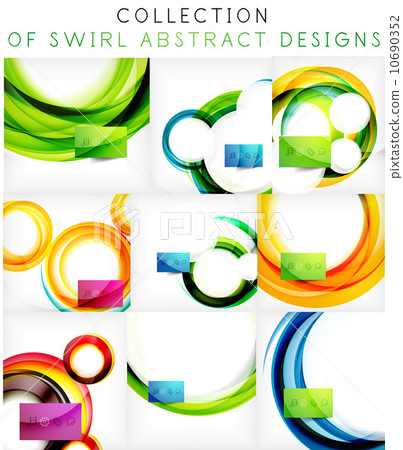 Set of vector colorful swirl motion templates Set of vector colorful swirl motion templates 10690352