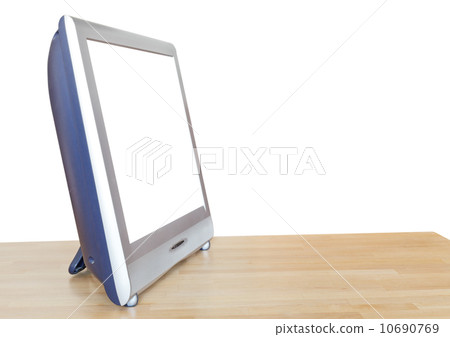 side view of TV set display with cut out screen side view of TV set display with cut out screen 10690769