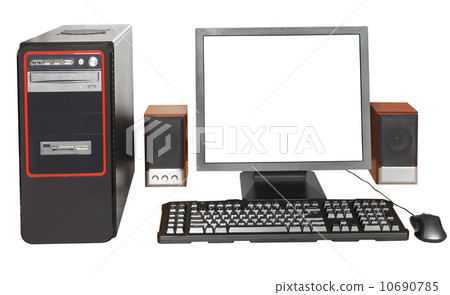 desktop computer with cut out display 10690785