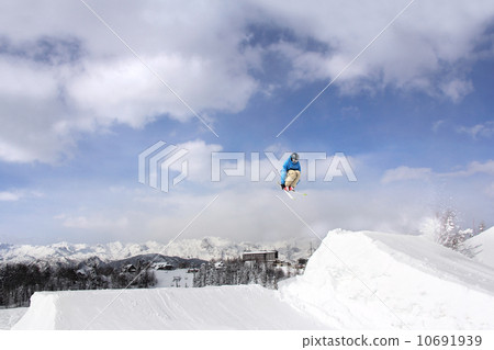 Jumping skier 10691939