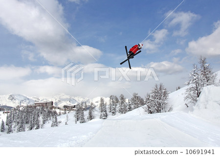 Jumping skier Jumping skier 10691941