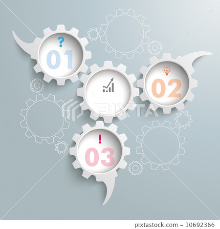 3 Speech Bubble Gears Centre Success PiAd 3 Speech Bubble Gears Centre Success PiAd 10692366