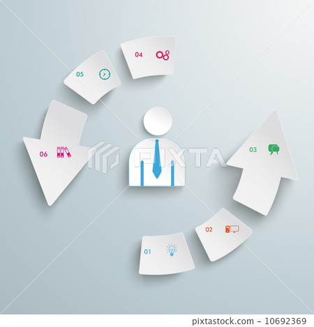 Success Arrow 6 Pieces Cycle Businessman PiAd Success Arrow 6 Pieces Cycle Businessman PiAd 10692369