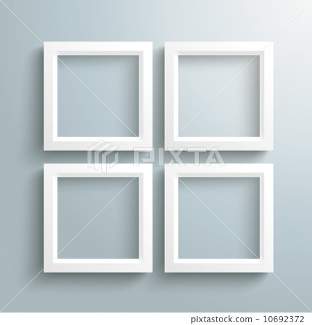 4 White Frames Silver Background PiAd 10692372