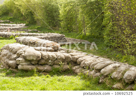 Trenches of world war one sandbags in Belgium Trenches of world war one sandbags in Belgium 10692525