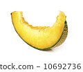 Slice of cantaloupe melon isolated 10692736