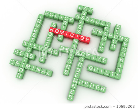 3d imagen, Homicide and crime concept 10693208