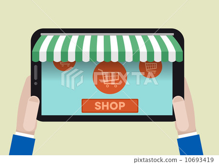 FLAT_tablet_shopping_02 10693419