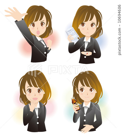 女性的面部表情 10694686