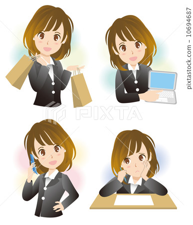 女性的面部表情 10694687