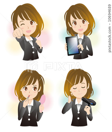 Female facial expression 10694689