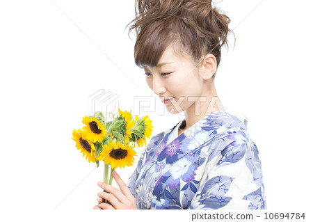 A woman in a yukata 10694784