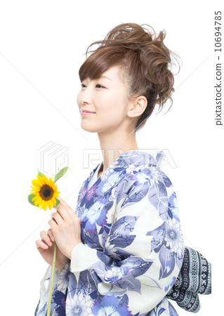 A woman in a yukata 10694785