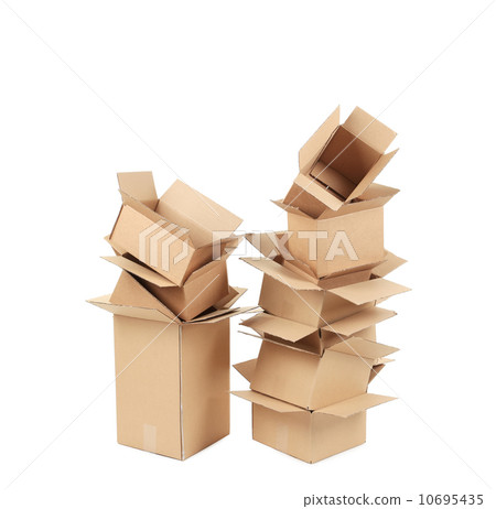 Stacks of cardboard boxes. Stacks of cardboard boxes. 10695435