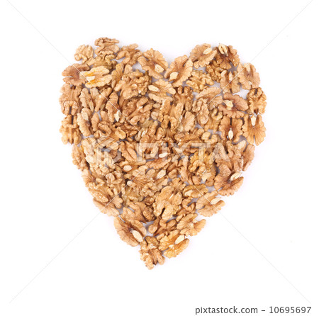 Walnuts in heart shape. Walnuts in heart shape. 10695697