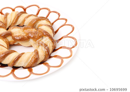 Beautiful knot-shaped biscuit. Beautiful knot-shaped biscuit. 10695699