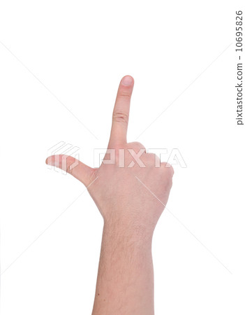 Male hand as a gun. Male hand as a gun. 10695826