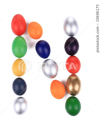 Letter N from the eggs for easter. 10696175