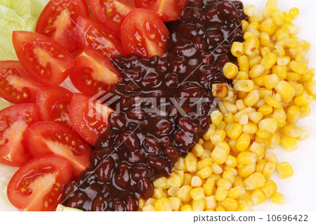 Close up of beans salad. 10696422