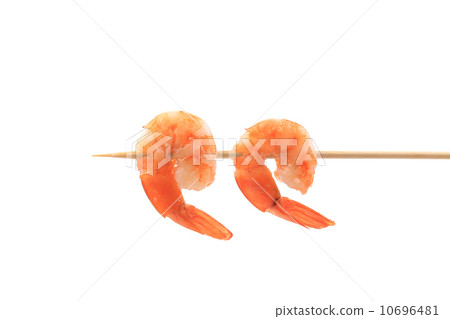 Grilled shrimps on a stick. Grilled shrimps on a stick. 10696481