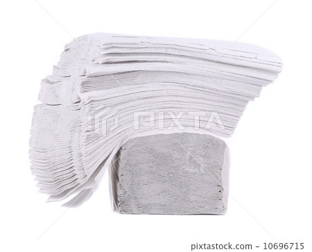 Stack of folded disposable papers. Stack of folded disposable papers. 10696715