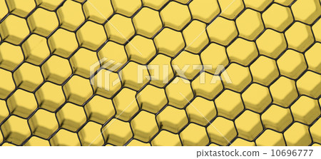 Close up of black net. Yellow light. 10696777