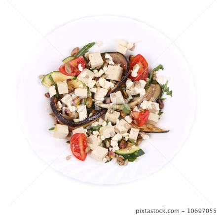 Salad with grilled vegetables and tofu. Salad with grilled vegetables and tofu. 10697055
