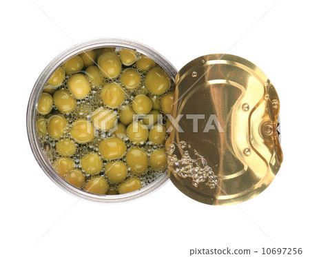 Green olive in a can. 10697256