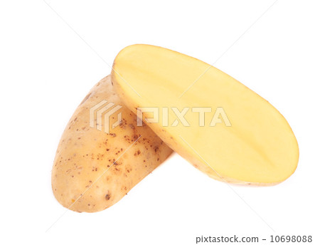 Closeup of fresh chopped potato. 10698088