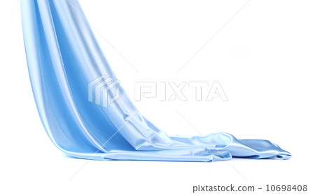Blue silk drapery. Blue silk drapery. 10698408