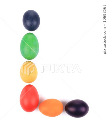 Letter L from the eggs for easter. 10698563