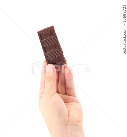 Chocolate bar in hand. Chocolate bar in hand. 10698722