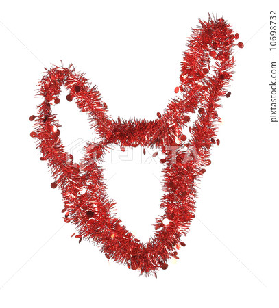 Christmas red tinsel. Christmas red tinsel. 10698732