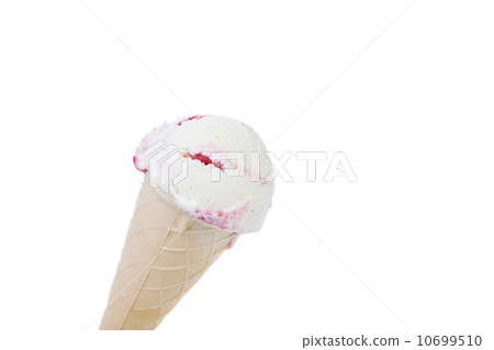 White ice creame in waffer cone. White ice creame in waffer cone. 10699510