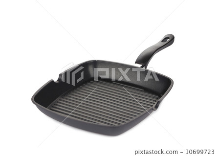 Black frying grill pan. Black frying grill pan. 10699723