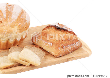 Composition of bread on cutting board. Composition of bread on cutting board. 10699857