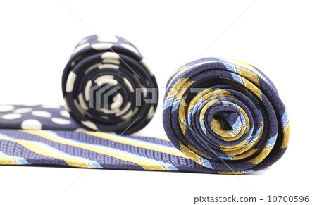Close-up of rolled up neckties. 10700596