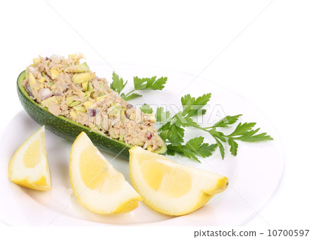 Avocado salad and tuna. Avocado salad and tuna. 10700597