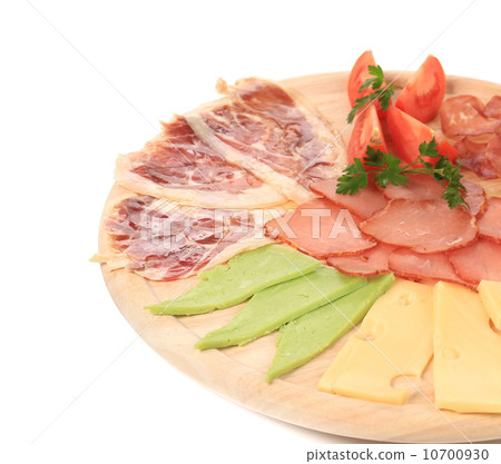 Close up of meat and cheese. Close up of meat and cheese. 10700930