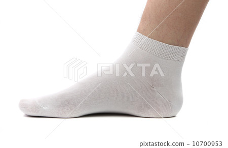 Sock and foot. Isolated. Sock and foot. Isolated. 10700953