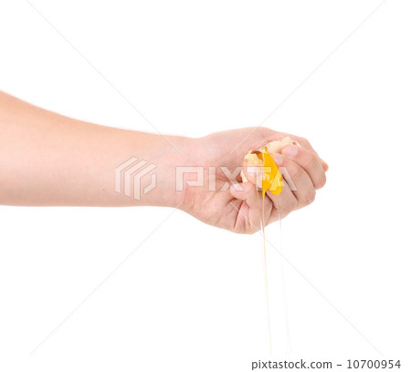 Hand smash egg yolk Hand smash egg yolk 10700954