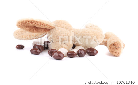 Toy bunny with dragees. 10701310