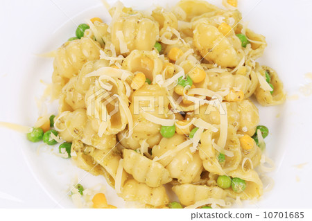 Pasta with cheese and pesto. Pasta with cheese and pesto. 10701685