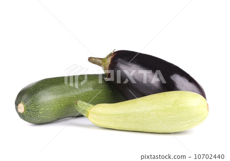Close up of zucchini and eggplant. 10702440