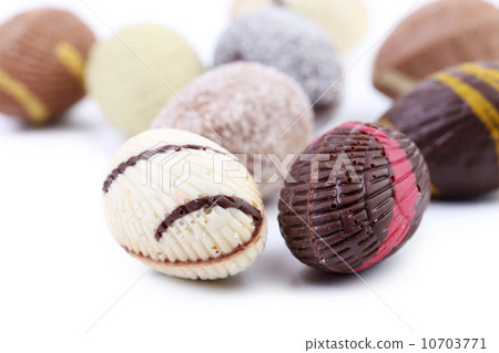 Chocolate seashells and stones. Chocolate seashells and stones. 10703771
