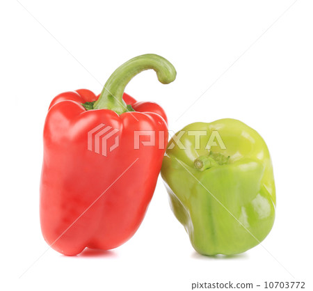 Read and green fresh peppers. Read and green fresh peppers. 10703772
