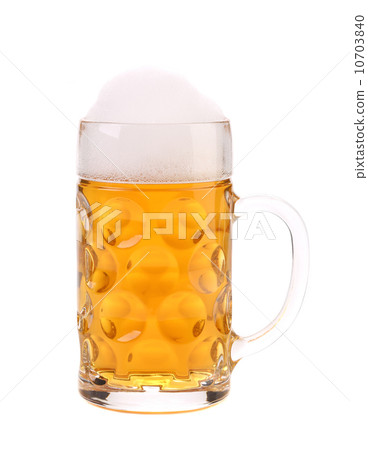 Big mug with gold beer. Big mug with gold beer. 10703840